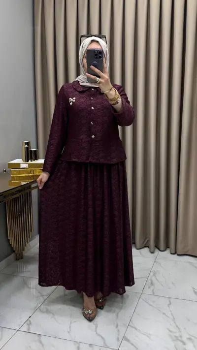 Dantel Etekli Takım 
