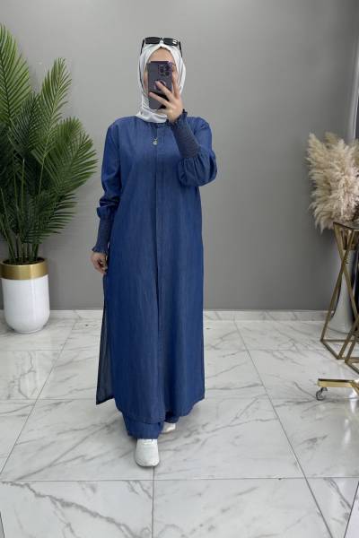 EZGİ TENSEL KOT KOYU MAVİ TAKIM