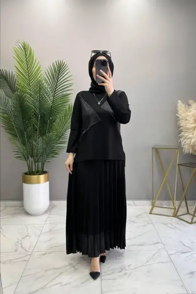 BELİS KUMAŞ LİKRALI HİCRAN ETEKLİ TAKIM