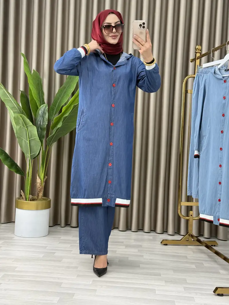 KAPÜŞONLU KOT TAKIM 